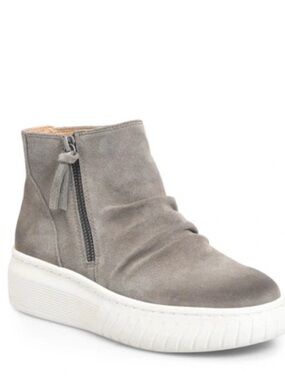 NWT Söfft Portland Water Resistant Suede Platform Booties Pietro Grey 10 Sneaker